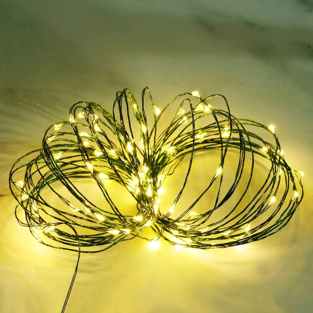 200M 2000LED Green Wire Fairy String Light Garland With Waterproof For Christmas Outdoor Wedding Garden Patio Room Decoration