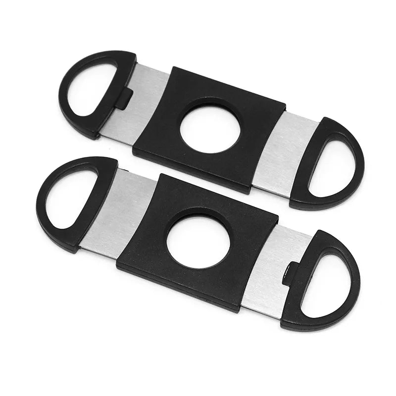 Stainless steel pocket cigar cutter, double-blade cigar cutter accessory tool for smoking