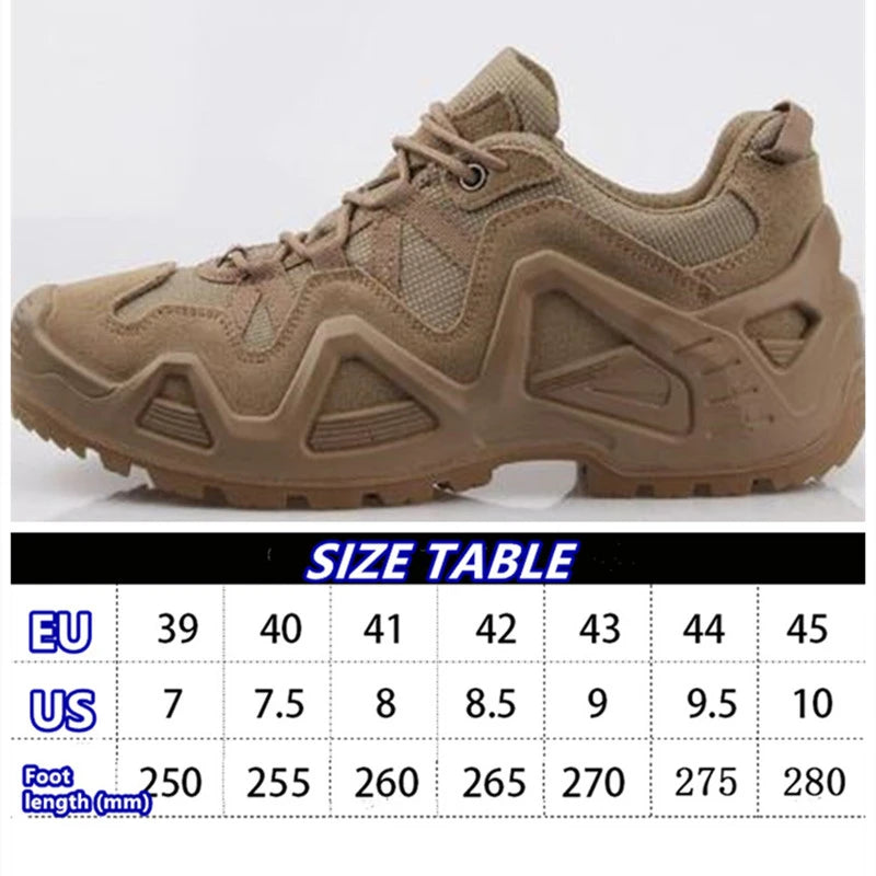 Men's Military Army Fans Combat Tactical Desert Boots Outdoor Swat Hunting Hiking Climbing Training Waterproof Sports Male Shoes