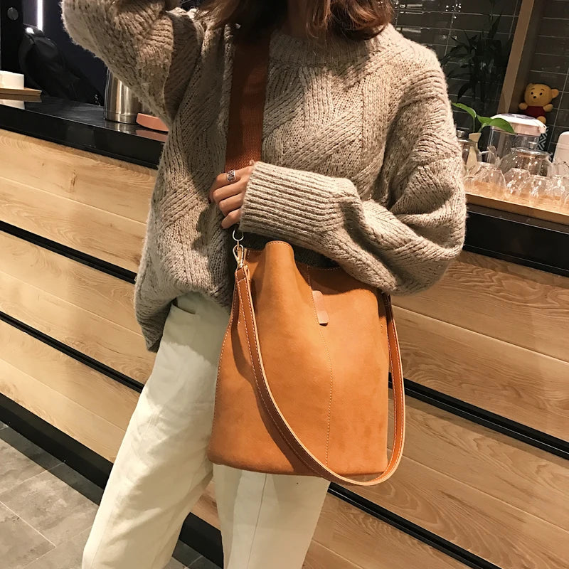 Luxury Designer Handbags Ladies Bucket Bag PU Leather Shoulder Bags Large Capacity Crossbody Bags for Women 2026 New Tote Bag
