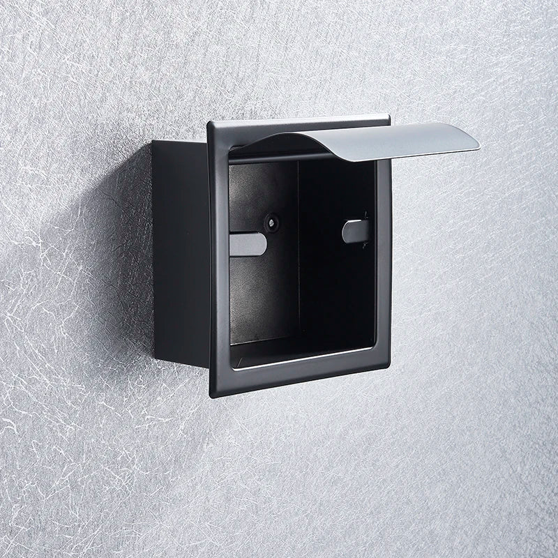 Toilettenpapierhalter aus Edelstahl, poliertes Chrom, wandmontiert, verdeckte Toilettenpapierrolle, wasserdicht
