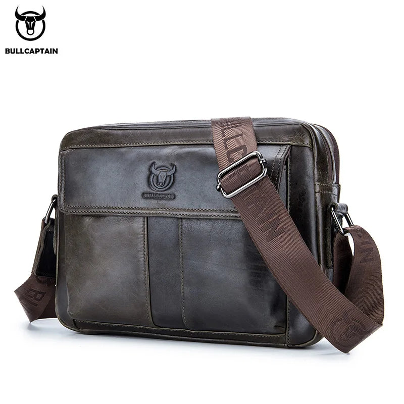 BULLCAPTAIN Genuine Leather Crossbody Bag
