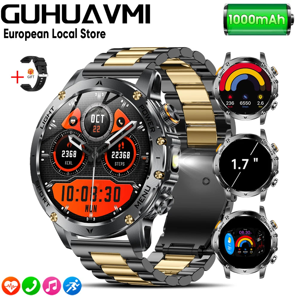 Smartwatch sportivo AMOLED da 1,7″ con chiamate Bluetooth
