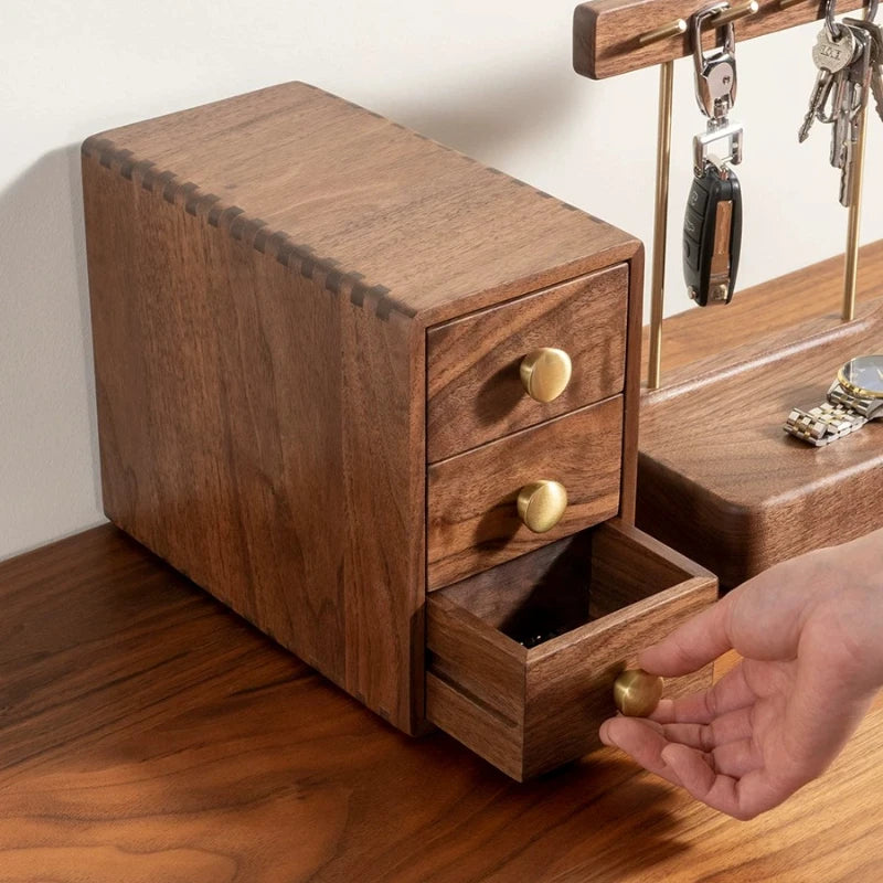 Wooden Multi-Drawer Desktop Storage Box