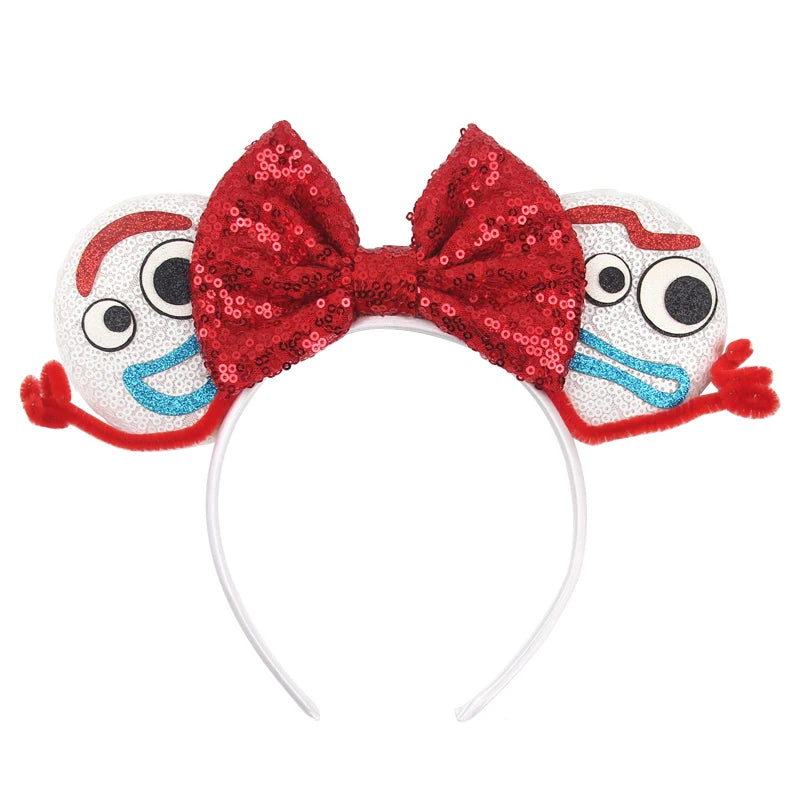 2026 New Style Sequin Ear Headband Sequin Bows Girl Adult Kids Halloween Party Cosplay Hair Accessories Princess Hairband