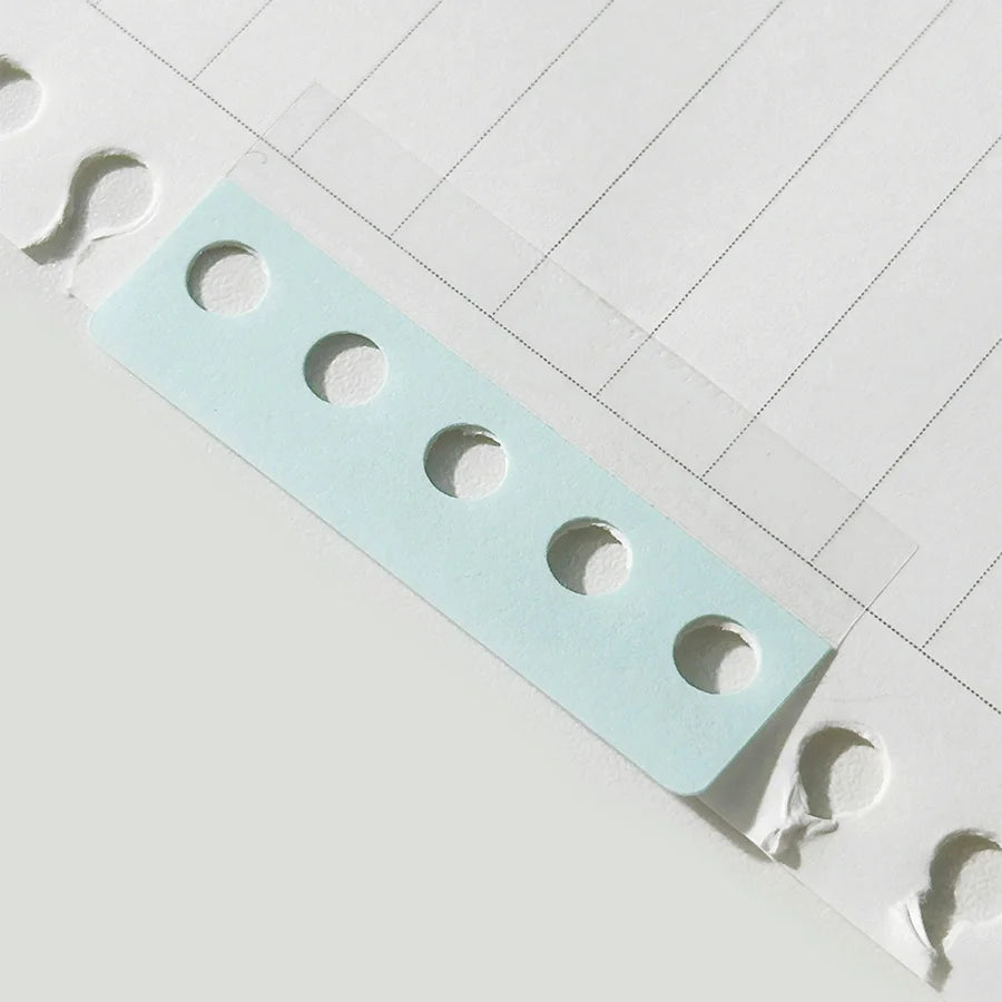 1 pièce d’autocollants à crochets adhésifs pour reliure avec trous ronds - Étiquettes de rangement pour feuilles mobiles, carnets, journaux et boîtes de rangement pour photos à réaliser soi-même