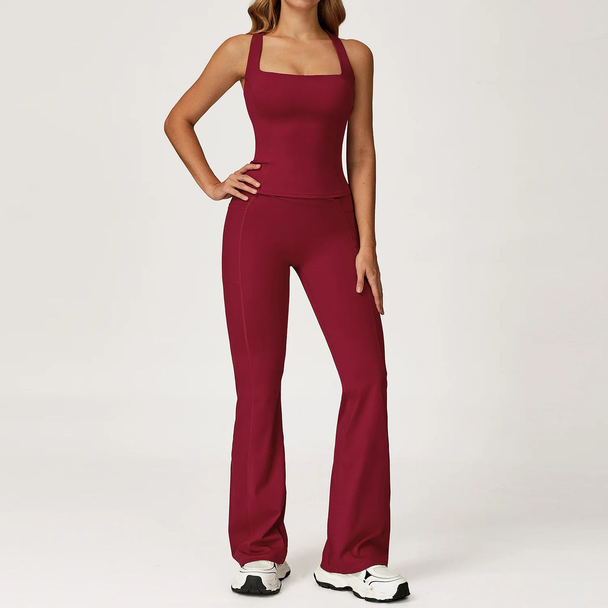 Ensemble yoga femme, 2 pièces, haut et legging