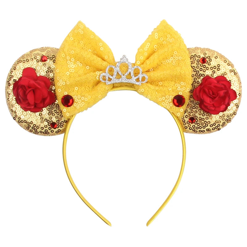 2026 New Style Sequin Ear Headband Sequin Bows Girl Adult Kids Halloween Party Cosplay Hair Accessories Princess Hairband