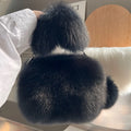 Real Fox Fur Small Square Bag Fashion Soft Plush Handbag Luxury Crossbody Shoulder Bag Fuzzy Fluffy Tote Bag For Women Purse