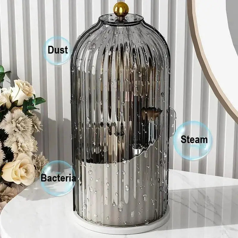 360 Rotating Makeup Brush Holder Desktop Makeup Organizer Cosmetic Storage Box Lipstick Eyebrow Pencil Holder Jewelry Container