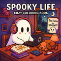 Halloween Spooky Life Coloring Book for Adults and Teen Featuring Adorable Creepy Creatures Painting Gift Art Activity Book