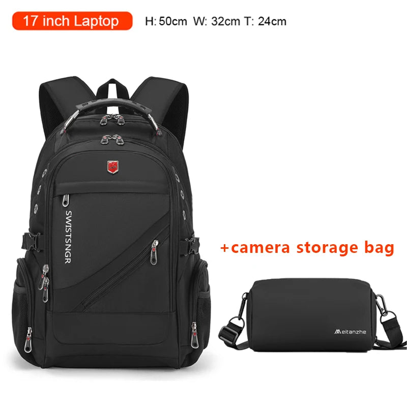 2026 Waterproof 17/20 Inch Laptop Backpack Men Airplane Travel Everyday Backpacks Women Oxford Rucksack Male School Bag Mochila