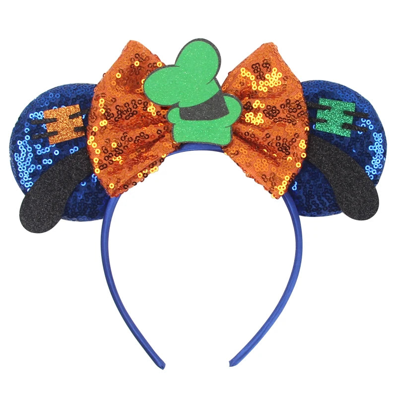 2026 New Style Sequin Ear Headband Sequin Bows Girl Adult Kids Halloween Party Cosplay Hair Accessories Princess Hairband