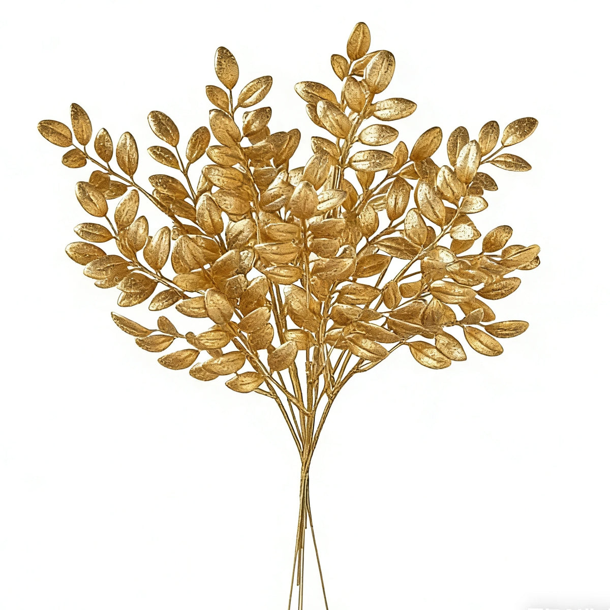 10 Stück Kunstpflanzen mit goldenen Blättern für Festlichkeiten, Zuhause, Zimmer und Tische, Dekoration für Außenbereich, Hochzeit, Garten und Hof, Girlande, Kranz, DIY-Geschenke und Requisiten