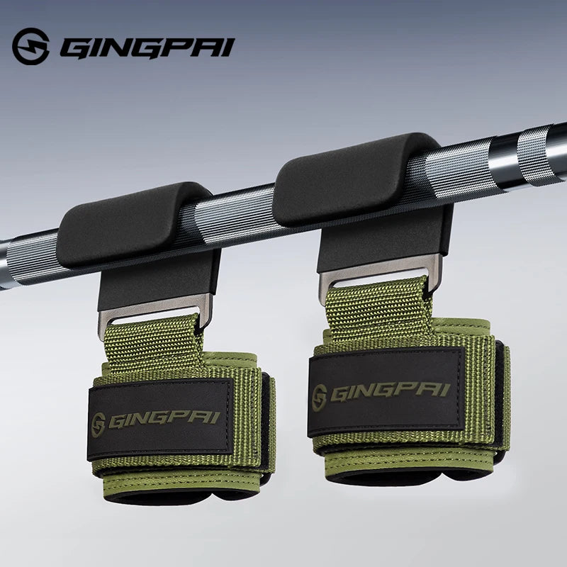 Weightlifting Hook Grips with Wrist Wraps