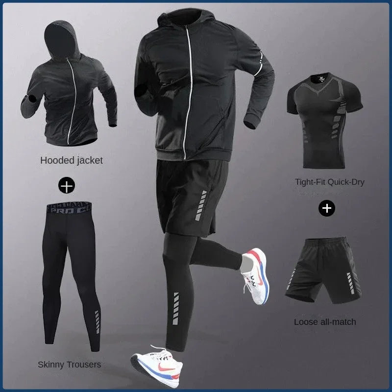 Completo sportivo per corsa con varianti di capi