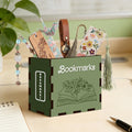 Wooden Book-Shaped Bookmark Storage Box
