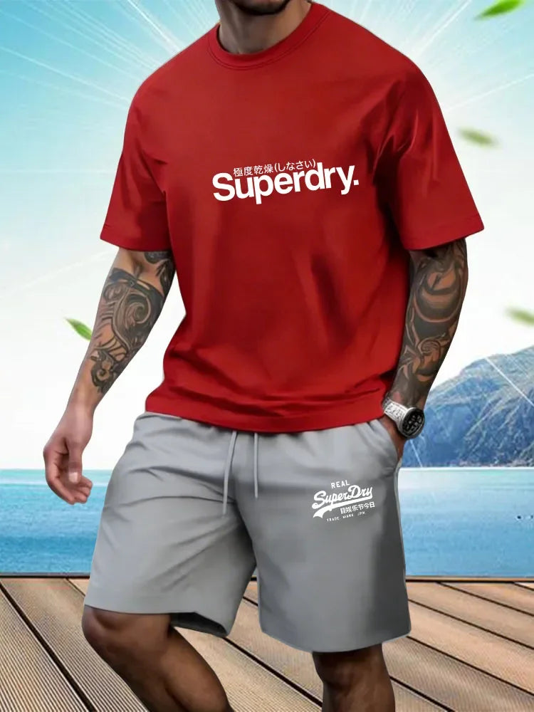 2026 neue Herren-Sportbekleidung Kurzarm-T-Shirt und Sportshorts Sommer Casual Jogginghose Set Herren zweiteilige T-Shirt-Sets