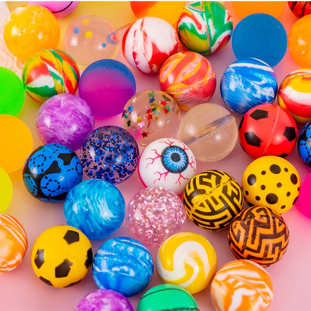 10/20/30/40/50 pièces Balles rebondissantes, cadeaux et petits cadeaux pour invités de fête d’anniversaire d’enfants, balles rebondissantes en caoutchouc, remplissage de piñata et de sachets surprises, lots à gagner