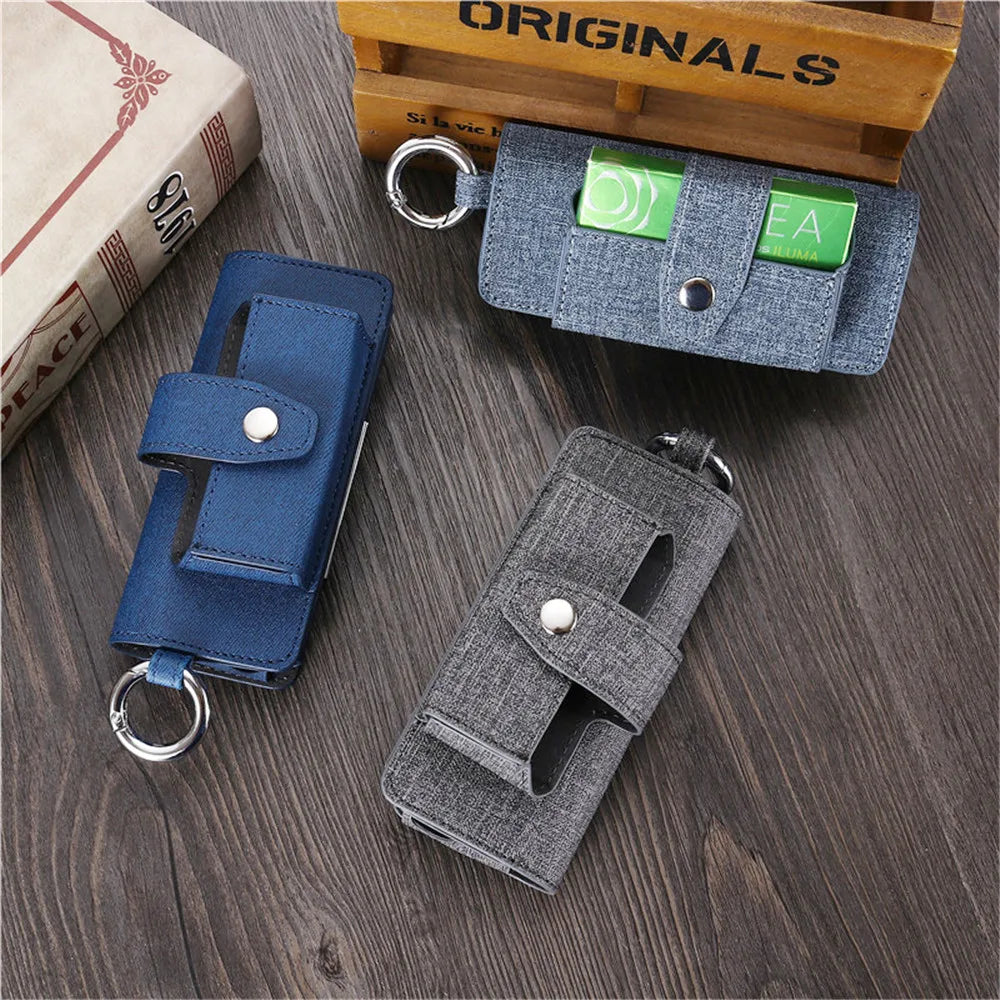 Chanchan 2-in-1-Ledertasche für IQOS ILUMA Prime, Etui für IQOS ILUMA Zigarettenschachtel, Schutztasche für ILUMA-Zubehör