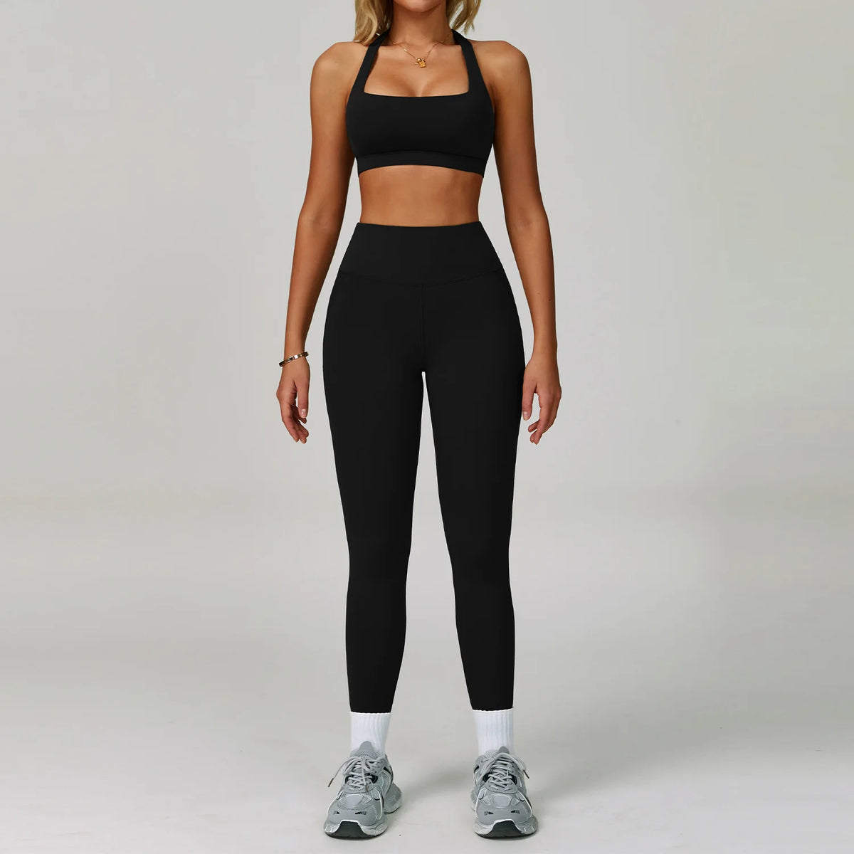 Conjunto de yoga de mujer, 2 piezas, top y leggings