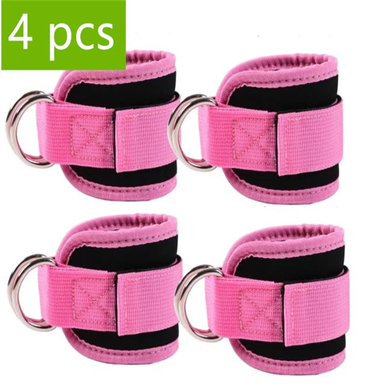 Adjustable Ankle Cuffs with Double D-Rings for Cable Training