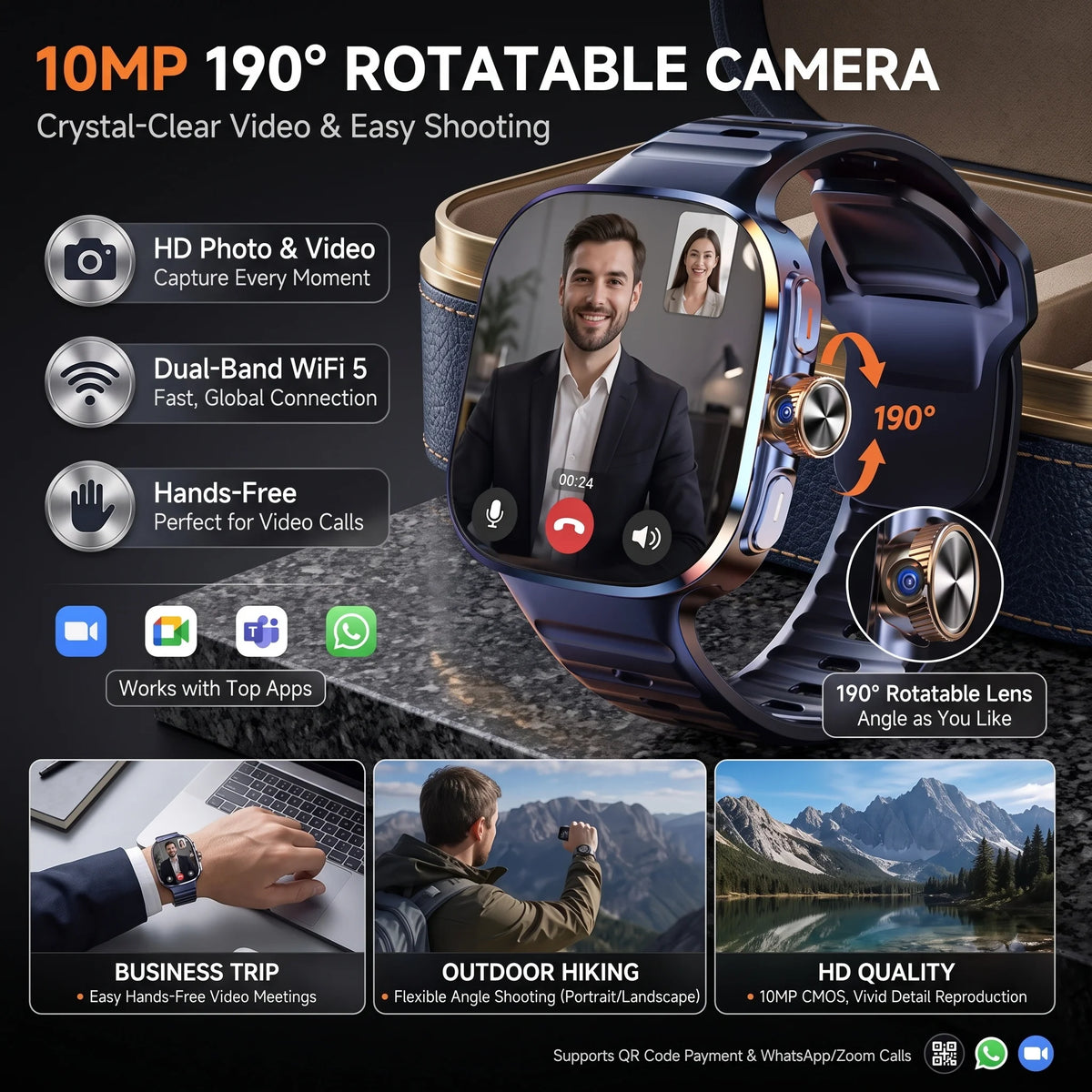 Smartwatch M99 AMOLED da 2,4″ con app HiSportPro