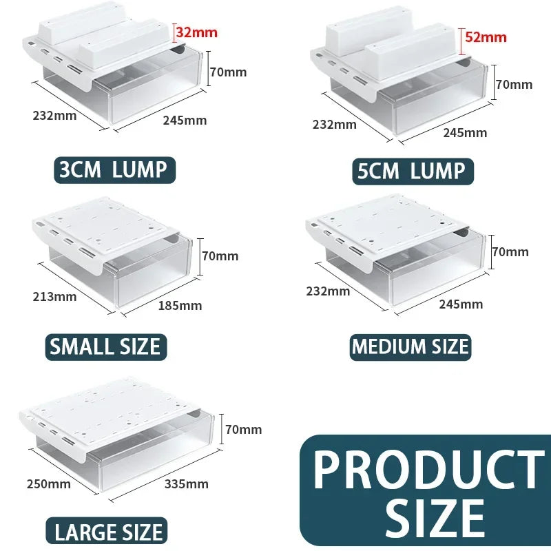 Self-Adhesive Under-Desk Storage Drawer