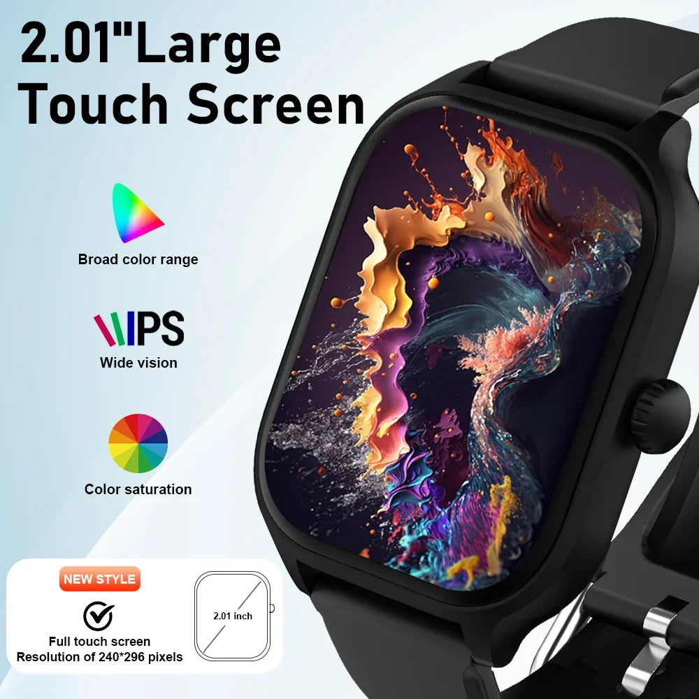 CHAONB Y68 smartwatch with Bluetooth calls and 2.01″ TFT display