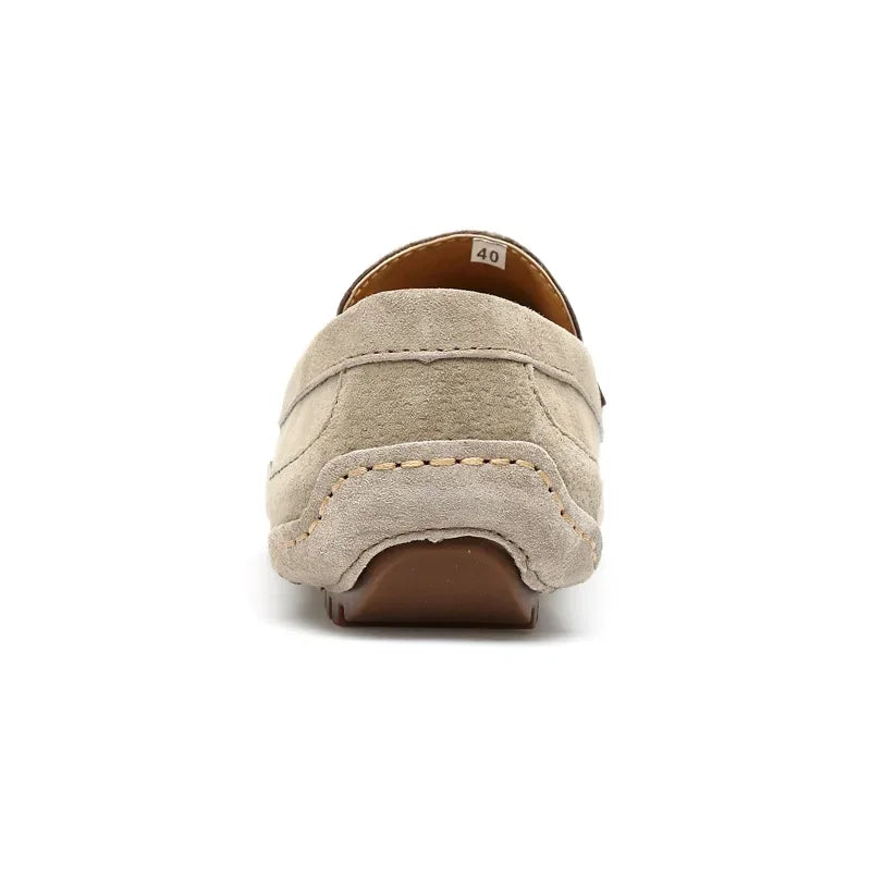 Mocasines de ante para hombre, zapatos informales de lujo 2025, náuticos hechos a mano, mocasines sin cordones para conducir, zapatos de hombre, mocasines calzado en España