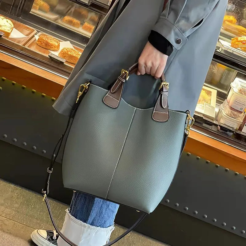 RanHuang New 2025 Women's Fashion Handbags High Quality Genuine Leather Shoulder Bags Ladies Luxury Messenger Bags Bucket Bags