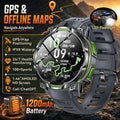 New Outdoor GPS Map Built-in 1200mAh Battery Smart Watch Compass Chat-GPT Bluetooth Call IPX8 Waterproof Sports Men Smartwatches