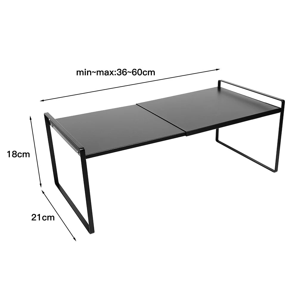 Expandable Kitchen Shelf Organizer For Kitchen Cabinet And Countertops, Storage Rack For Kitchen Counters Pantry Bathroom