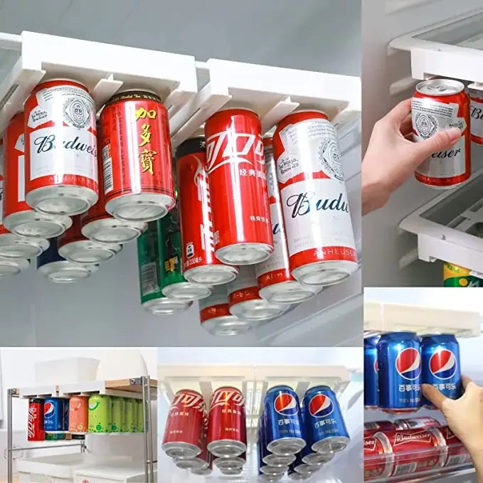 Organizer für Getränkedosen im Kühlschrank – platzsparender Aufbewahrungsbehälter für bis zu vier Dosen, ideal für Küche und Kühlschrank