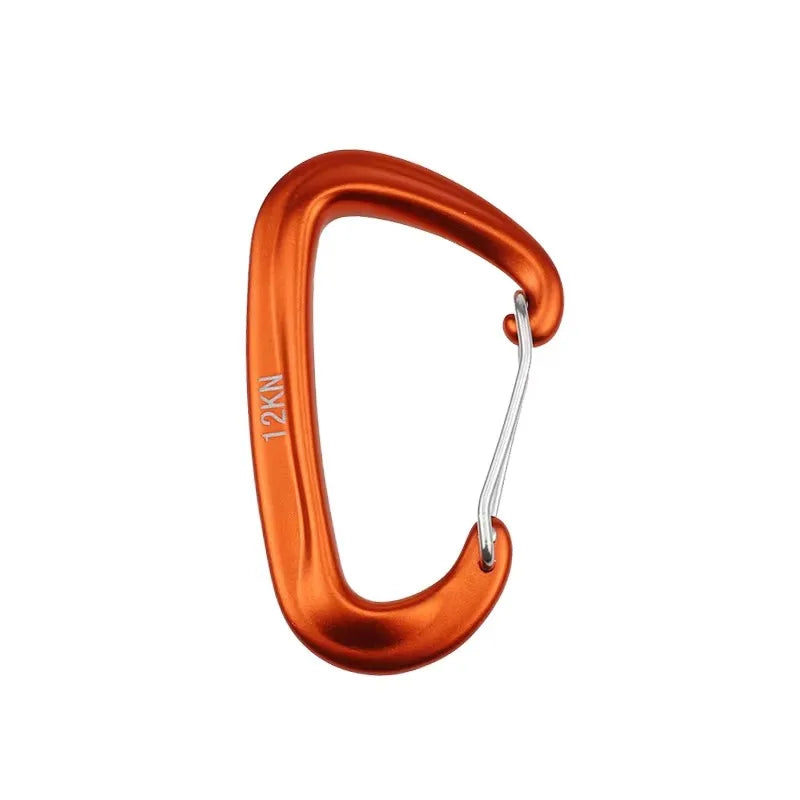 D-Shaped Aluminum Carabiner for Outdoor Gear