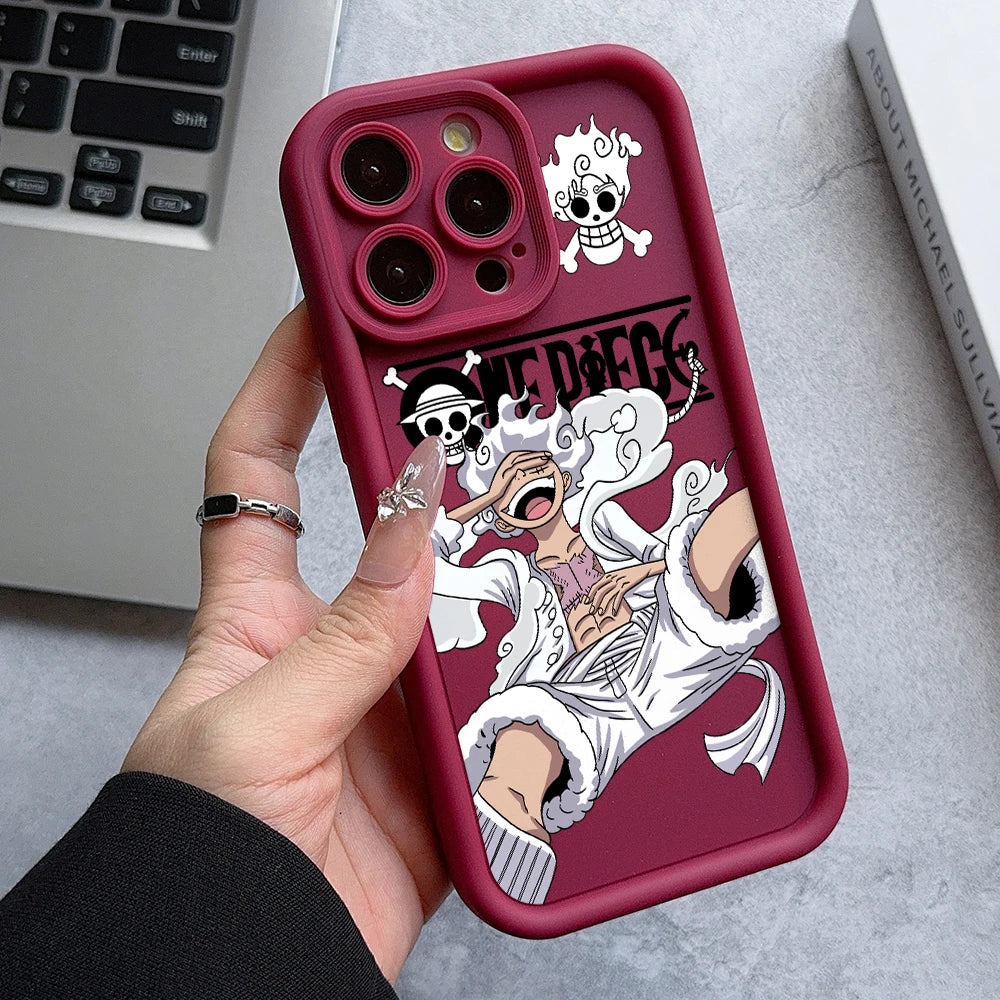 Luffys Nika Wanted Phone Case for Apple iPhone 18 17 Air 16 16e 15 14 Plus 13 12 11 Pro Max X Xs XR Soft TPU Cover