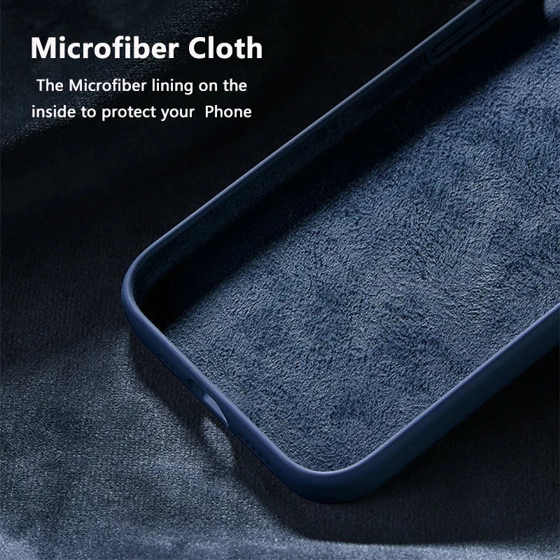 Luxury Phone Case for IPhone 18 17 16 15 14 13 Pro Max Soft Silicone Cover for IPhone 17Pro Camera Bumper TPU Back Cases