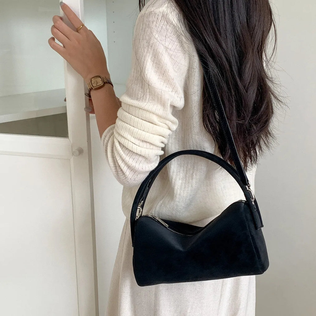 Suede Leather Crossbody Tote Bags for Women Fashion Korean Female Shoulder Cell Phone Bag Brand Designer Ladies Luxury Handbags
