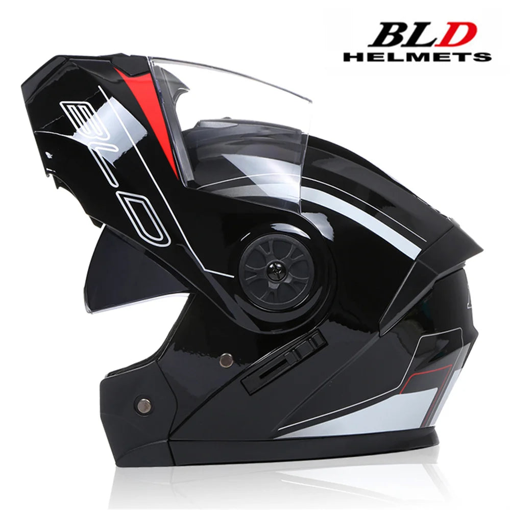 Modular Double Sun Visor Mtorcycle Helmet Men Women Classic Flip Up Riding DOT ECE Approved Racing Protective Casco Capatece