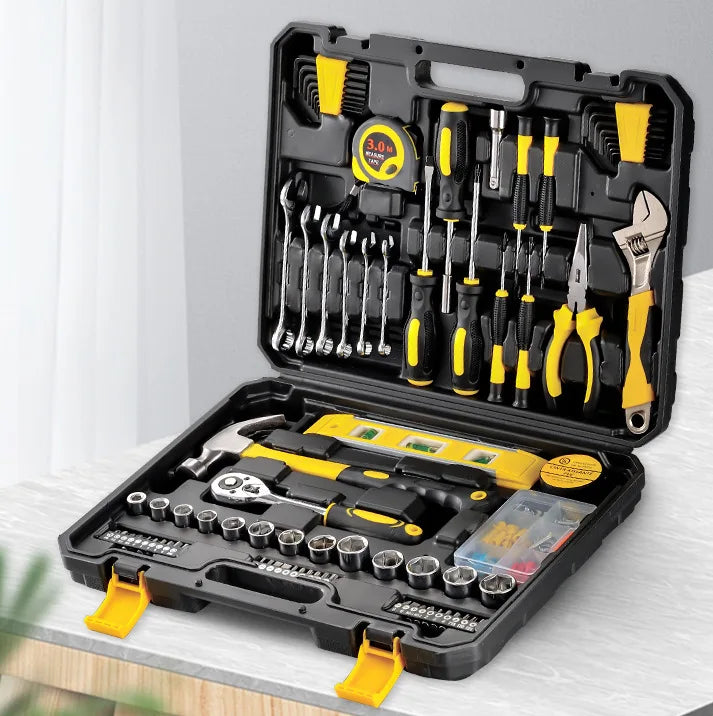 108pcs Home Repair Hand Tool Kit Household Mechanic Tool Set Craftsman Basic Tool Kit Mechanic Hand Tool Set For DIY Home