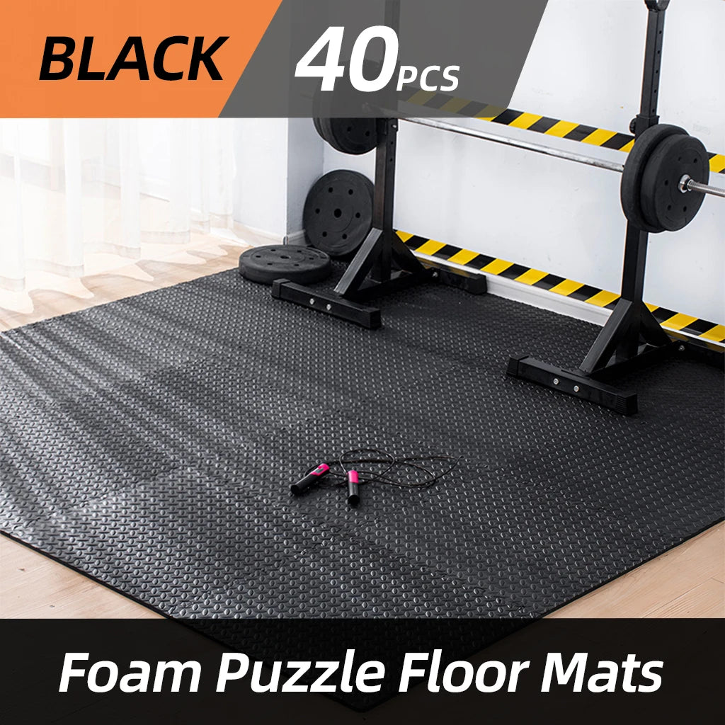 EVA Interlocking Gym Floor Mats, 31 × 31 cm