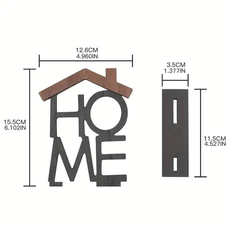 Adorno creativo de madera para el hogar, para mesa de centro del salón, armario, escritorio, pequeña decoración en forma de casa, regalo de cumpleaños o para estrenar casa