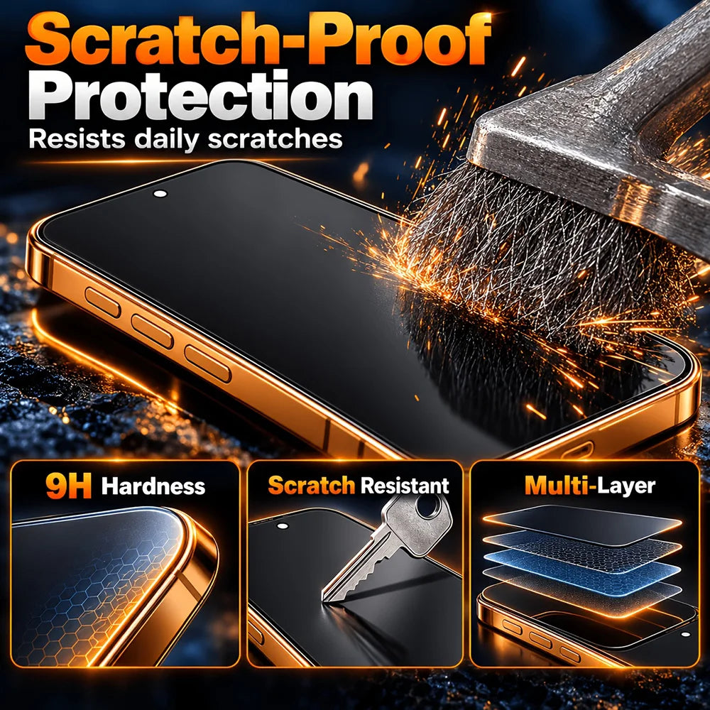3PCS Automatic Dust Removal Privacy Screen Protector for iPhone 18 Pro Max / 18 Pro / 17 Pro Max Anti-Spy Protective Film iPhone 17 Pro 16 15 Pro Max Full Cover Tempered Glass
