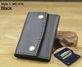 Luxury Handmade Crazy Horse Genuine Leather Card Holder Men Card ID Holders Women Business Card Wallet Card Case Purse Bag Gift