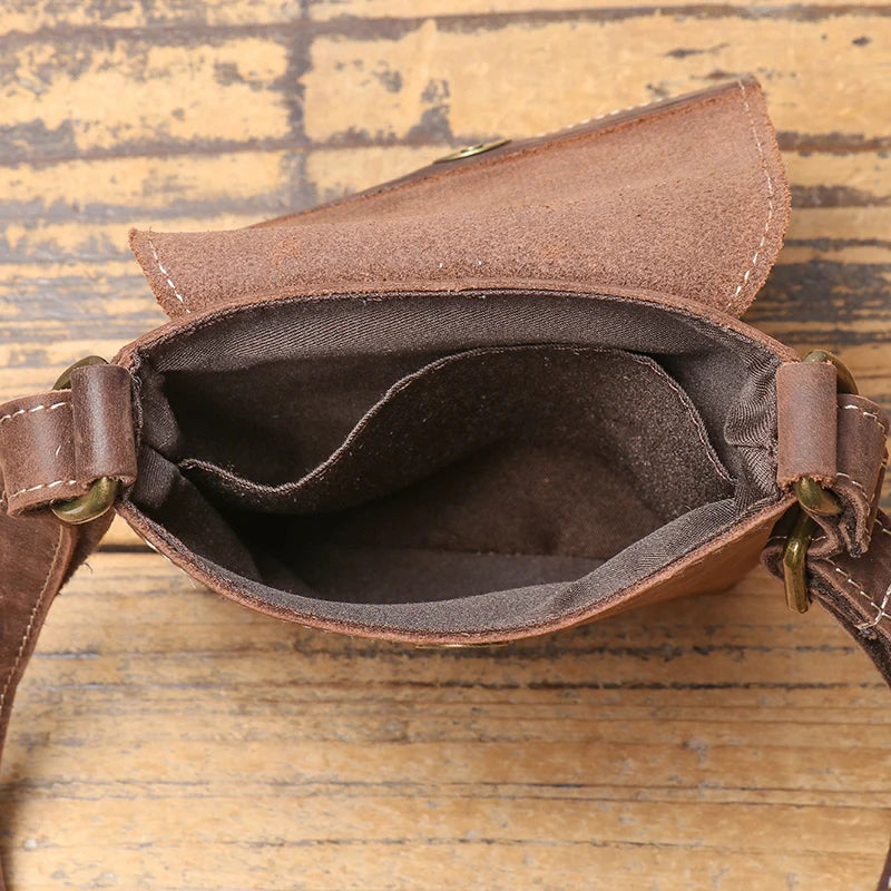 LEATHFOCUS Genuine Leather Sling Bag