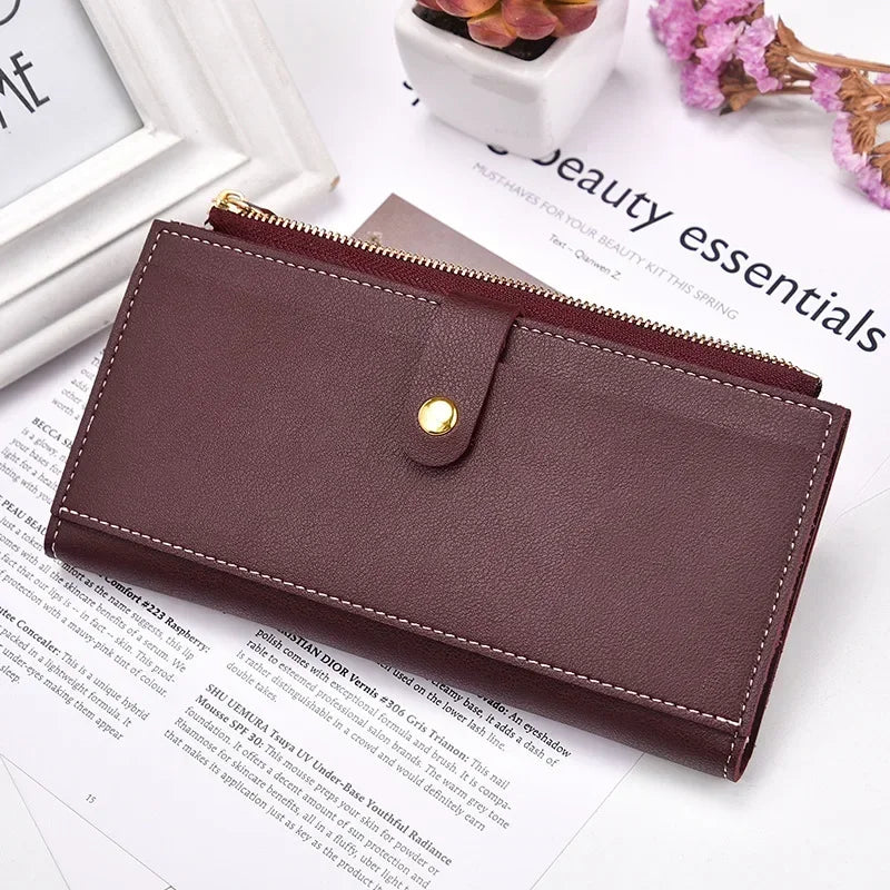 Elegant Clutch Wallet for Women, Versatile Korean Style Long Coin Purse, Fresh Student Wallet, Trendy Female Bag in Stock