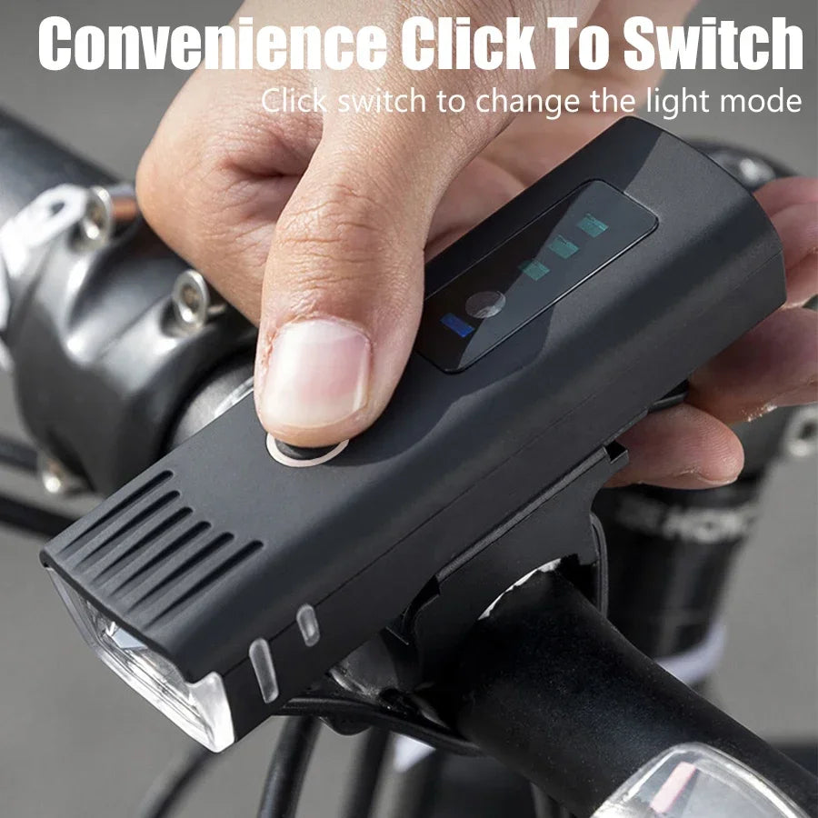 Phare avant de vélo LED 1000LM, feu arrière intelligent à capteur rechargeable USB, lampe de poche étanche et lumineuse, éclairage de sécurité pour cyclisme