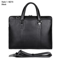 Luxury Genuine Leather Briefcase Men Leather Business Bag 15.6" Laptop Bag 14 Male Office Bag Document File Case Shoulder Bag