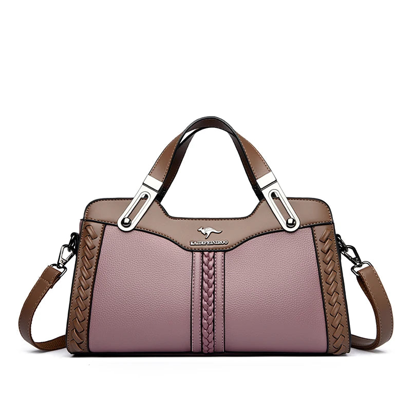 Top Quality Pu Leather Messenger Bag Women's Handbag Top-Handle Bags Luxury Designer Female Shoulder Crossbody Bags Sac A Main