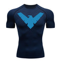 Graphic Short Sleeve Compression Shirts for Men Gym Workout Running Tshirts Summer Sporty Quick Dry Tees Baselayers Undershirts